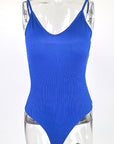 Summer Women's Solid Color Sexy V-Neck Jumpsuit