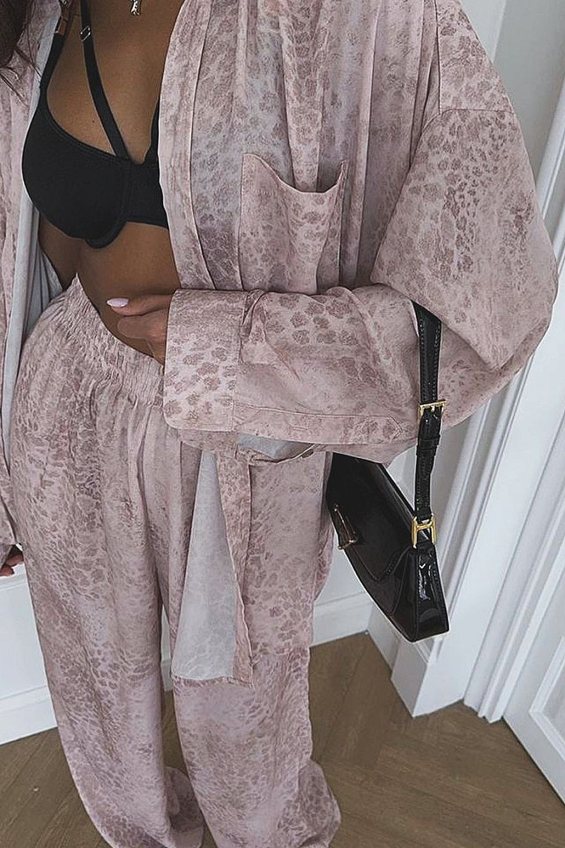 Fall Fashion Tie-Dye Print Two-Piece Set