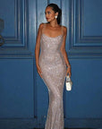 Stylish Shimmering Spaghetti Strap Dress
