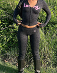 Autumn Fashionable Hooded Cardigan Set