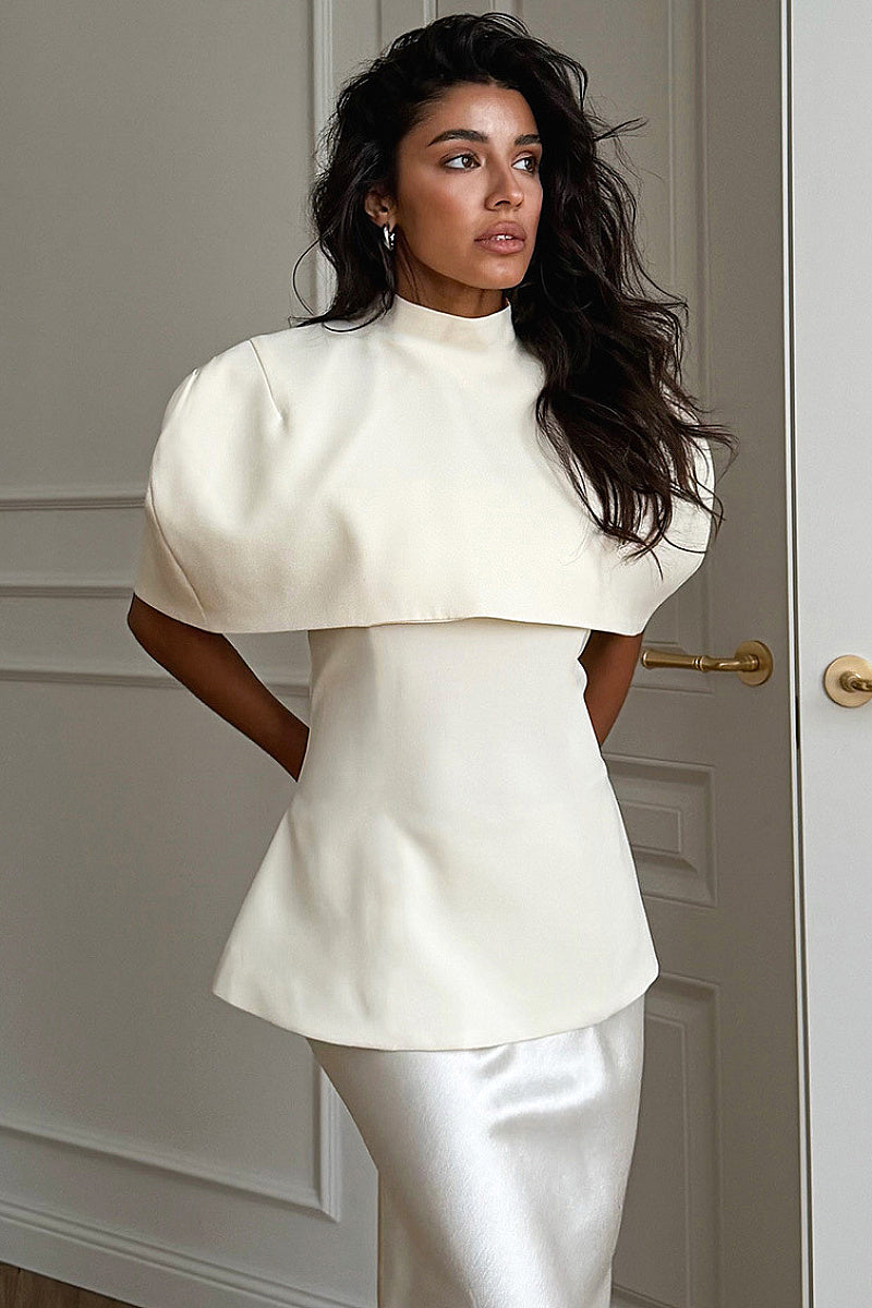 Elegant Chic Shawl Jacket Two-Piece Set