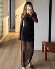 Elegant Sheer Mesh Dress for Women