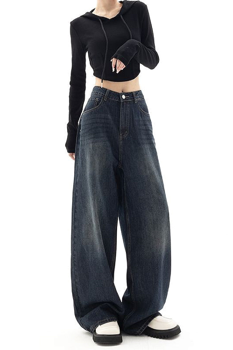 Vintage High Waist Wide Leg Jeans for Women