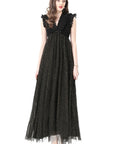 Elegant French Style Dress with Ruffle Trim