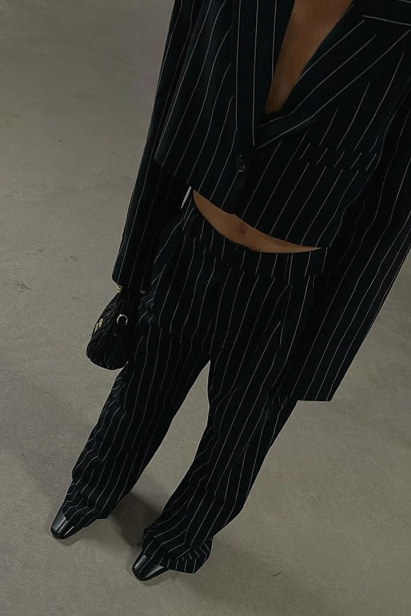 Elegant Striped Suit Set for Women