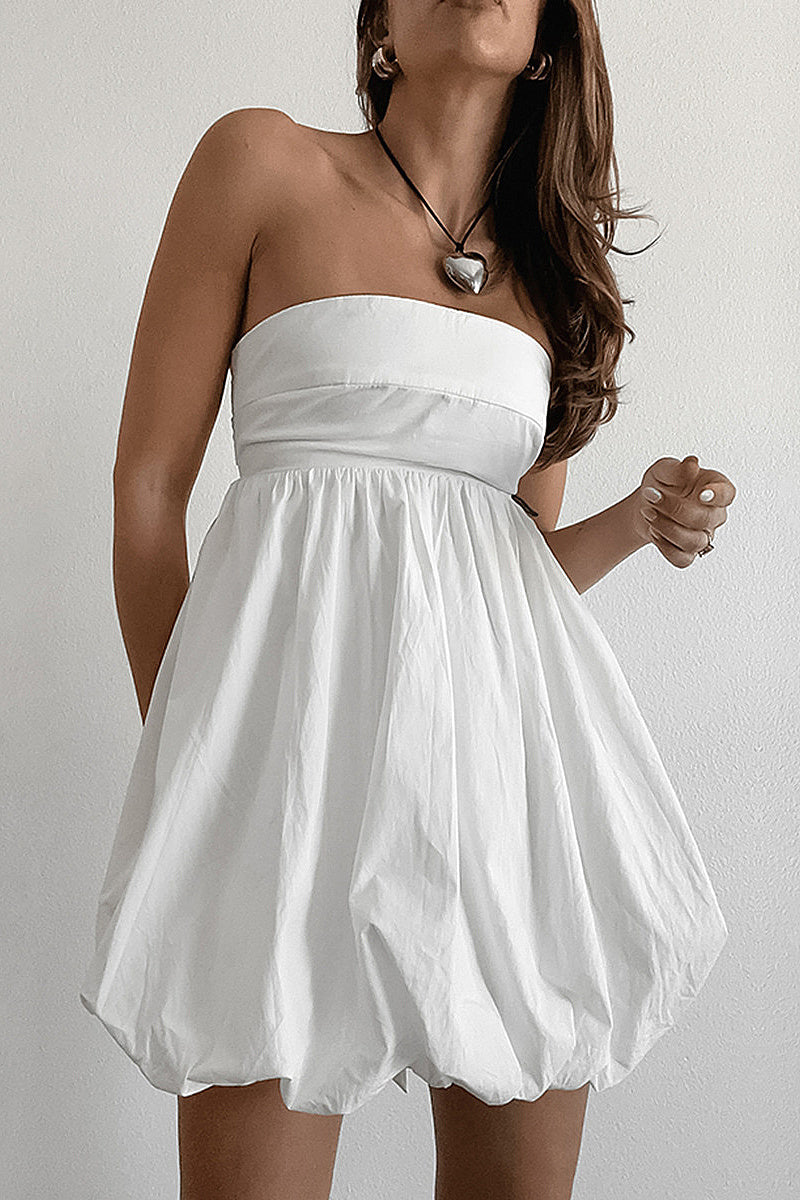 Elegant Simple White Dress for Summer