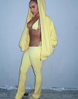 Stylish Solid Color Sweatshirt and Pants Set