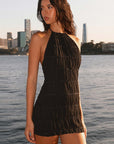New Spring Summer Backless Ruffled Dress