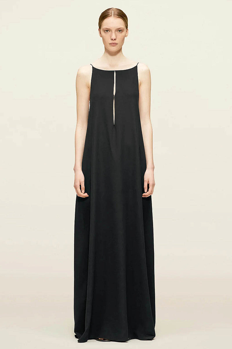 Satin Backless Long Dress for Women