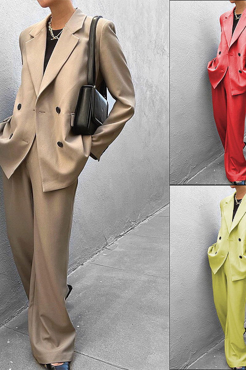 Casual Loose Suit Pants Set for Women