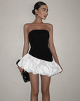 Elegant Strapless Floral Mini Dress