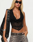 Lace Halter Neck Top for Women