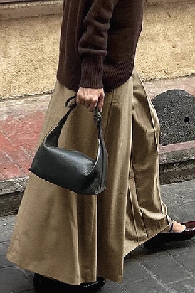 High Waist A-Line Pleated Skirt for Women