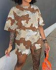 Casual Camouflage Two-Piece Set for Women