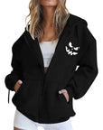 Plus Size Zip-Up Hoodie Cardigan for Women