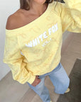 Lemon Yellow Off-Shoulder Bow Top for Women