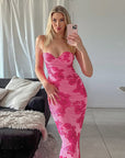 Elegant Floral Print Maxi Dress