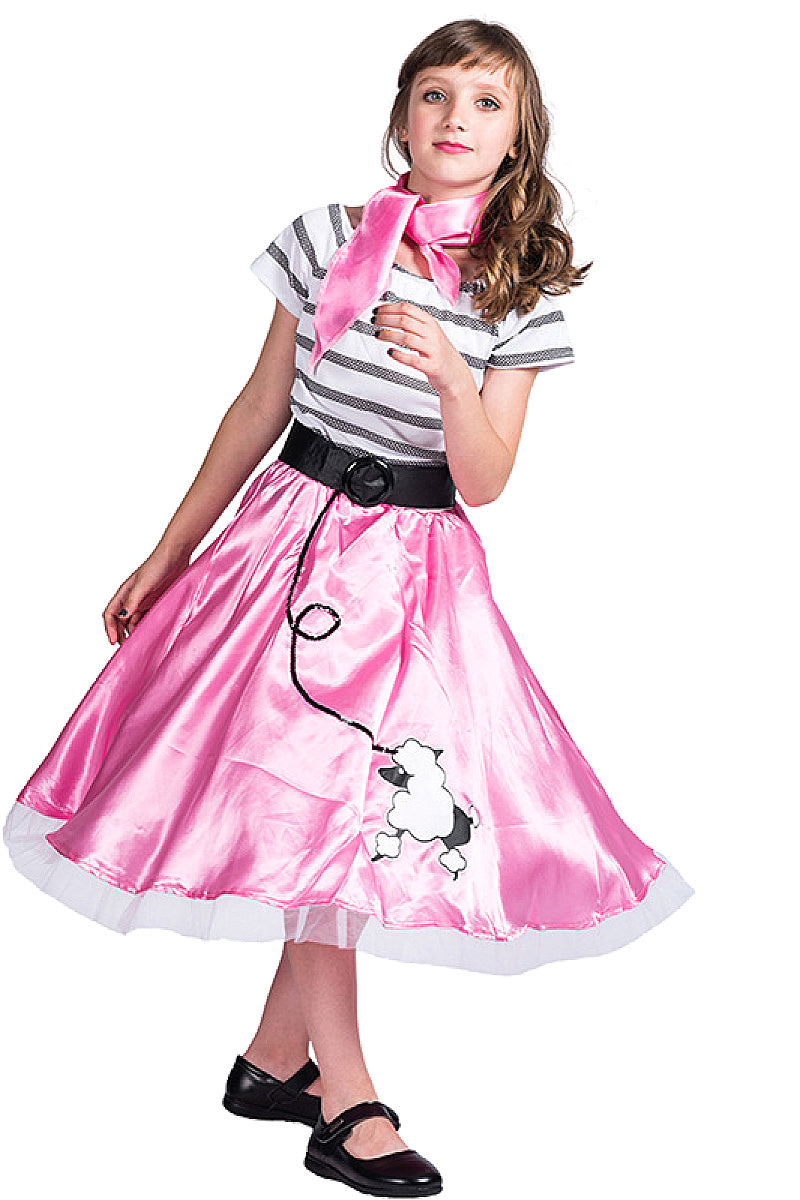 Pink Girl Poodle Costume for Kids