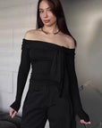 Stylish Off-Shoulder Knit Top for Women