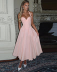 V-Neck A-Line Dress with Bow Detail