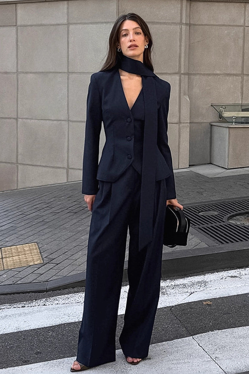 Fashionable Commute Halter Suit Set for Women