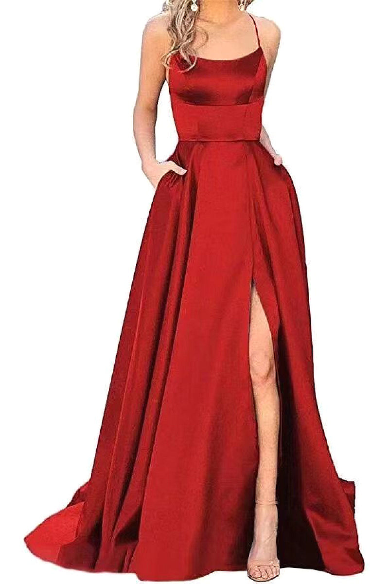2023 New Long Bridesmaid Dress with Train