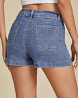 High Elasticity Denim High-Waisted Shorts