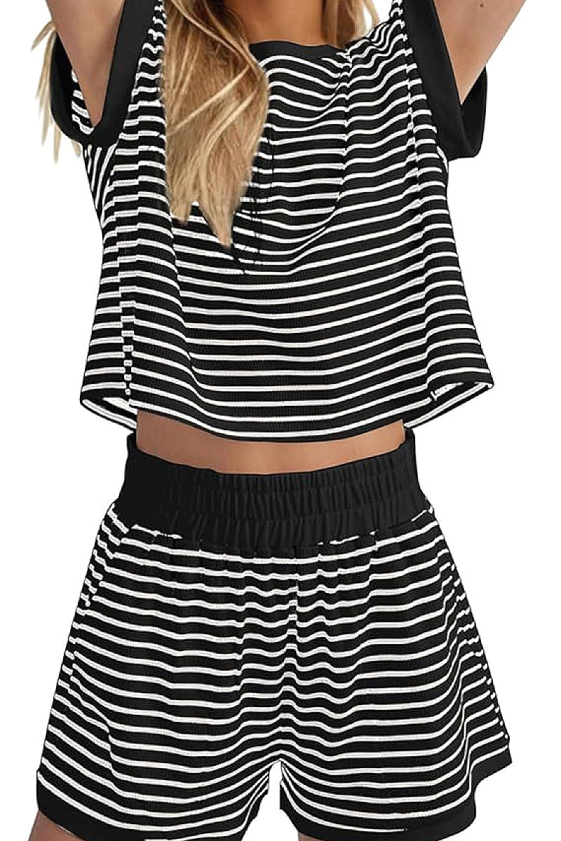 Summer Women's Striped Casual Sports Set