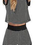 Summer Women's Striped Casual Sports Set