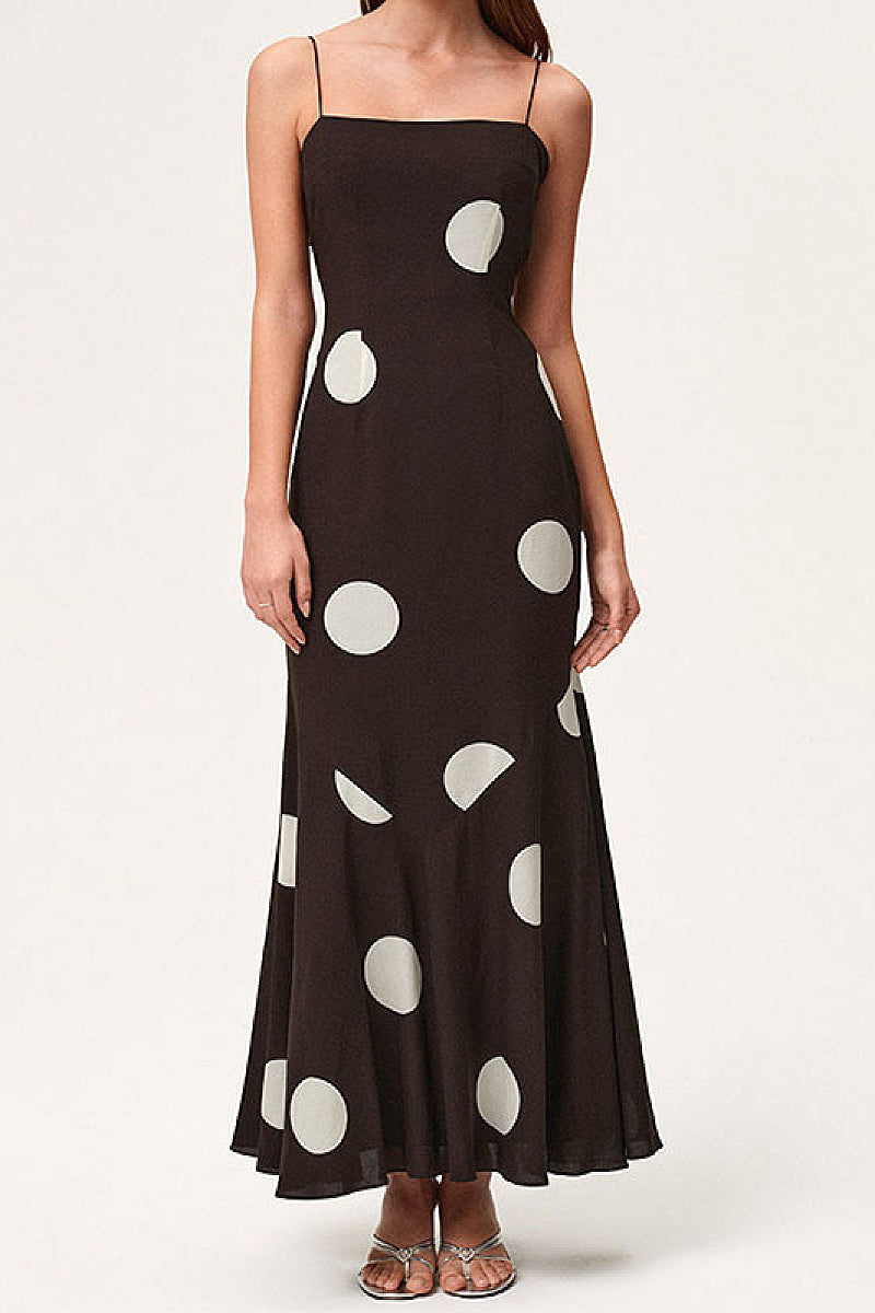 Chic Polka Dot Print A-Line Dress