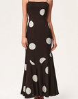 Chic Polka Dot Print A-Line Dress