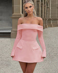 Elegant Off-Shoulder A-Line Dress for Women