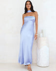 Elegant Strapless Satin Dress with Two-Way Design