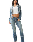 Trendy High Rise Flared Jeans for Women