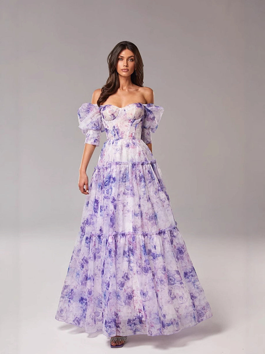 Elegant Off-Shoulder Long Dress for Women