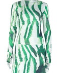 Stylish High Neck Printed Two-Piece Dress Set