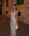 Stylish Shimmering Spaghetti Strap Dress