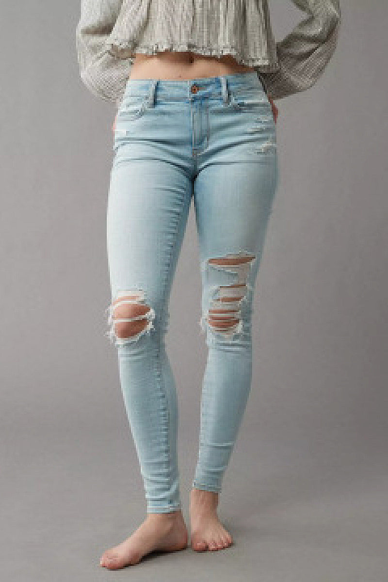 Women's Slim Fit Stretchy Ripped Jeans