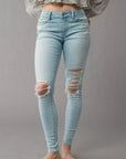 Women's Slim Fit Stretchy Ripped Jeans