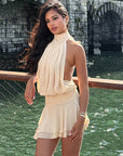 Chic Halter A-Line Dress for Women