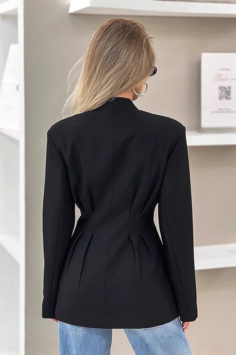 Elegant Slim Fit V-Neck Blazer for Women