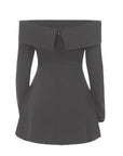 Elegant Off-Shoulder A-Line Dress for Women