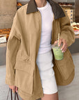 Vintage Khaki Trench Coat for Commuting