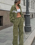 Fashion Color Block Sports Suit for Women