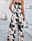Summer Slimming Strap Jumpsuit with Floral Print