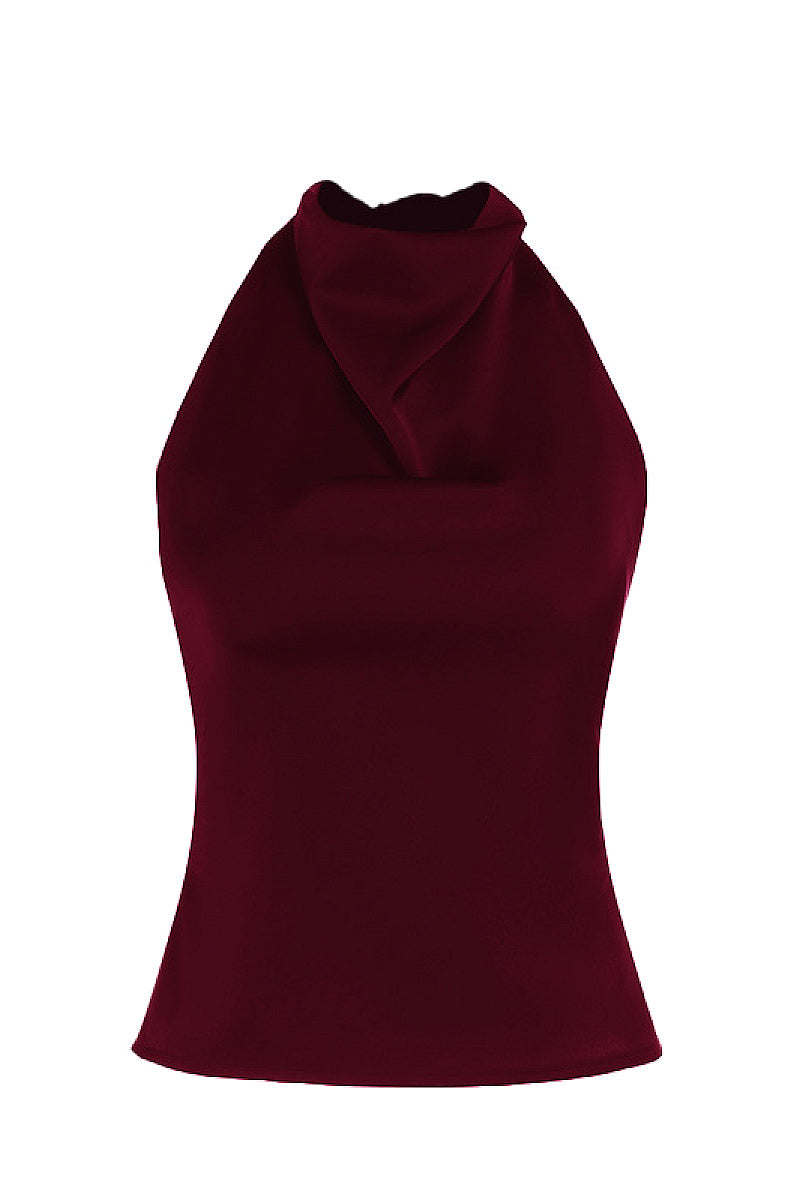 Spring Fashionable Women's Satin Backless Top