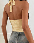 Fashionable Sexy Backless Knitted Top