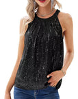 2023 Summer Women's Sequin Halter Top
