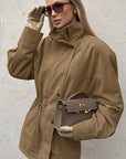 Winter Loose High Neck Suede Jacket