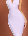 Solid Color V-Neck Dress for Women